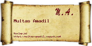 Multas Amadil névjegykártya